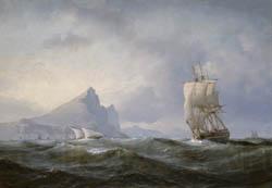 Anton Melbye Sailing ship off Gibraltar